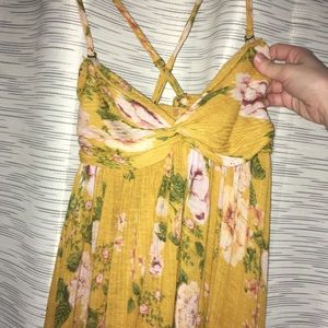 Free People yellow floral tunic